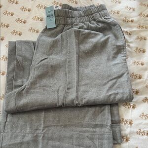 LOFT Men's Gray Pindot Elastic-Waist Chinos